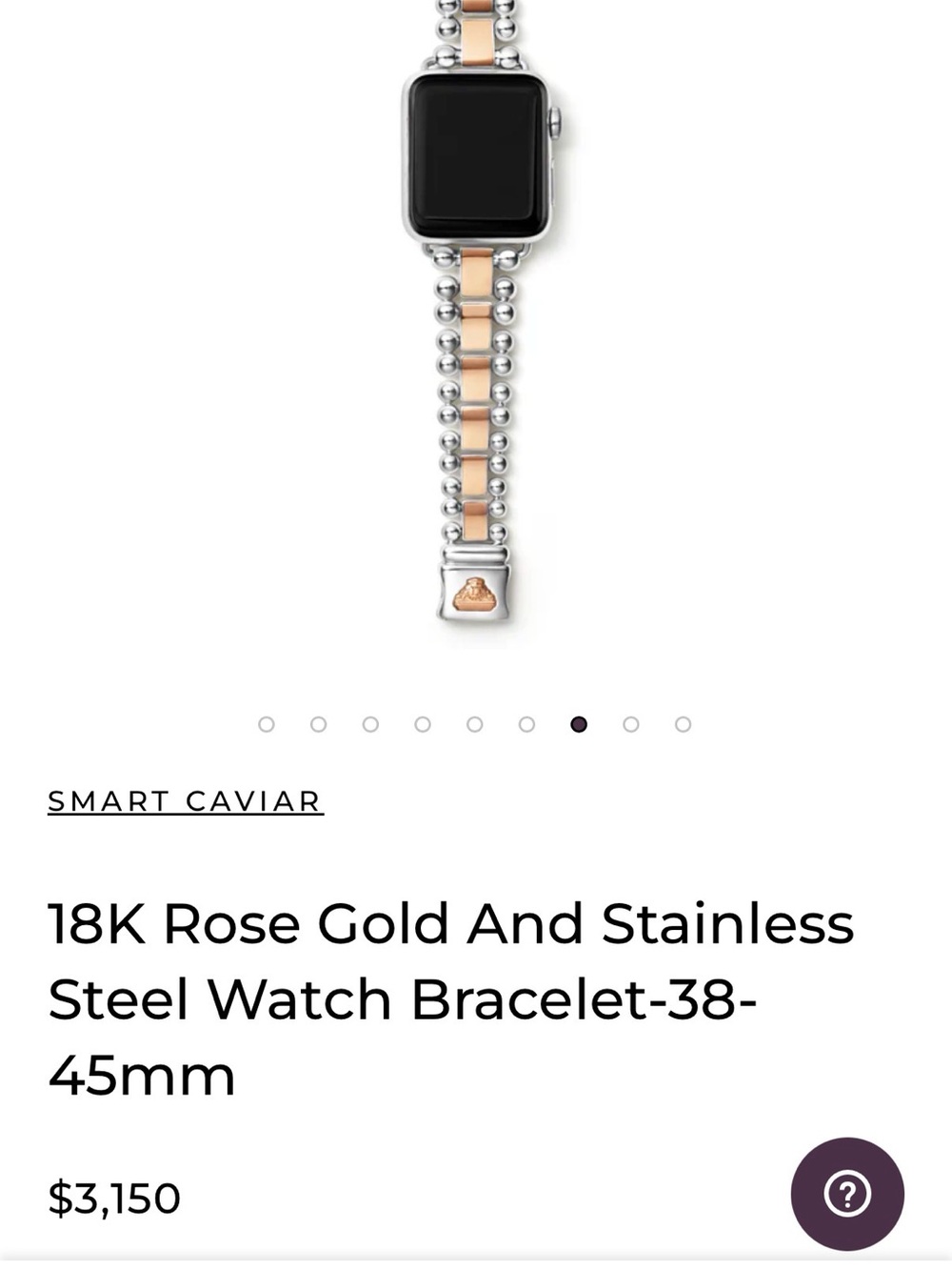 LAGOS Two-Tone Rose Gold and Stainless Steel Smartwatch Bracelet